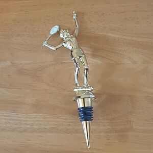 HANDCRAFTED Tennis Trophy Topper Bottle Stopper